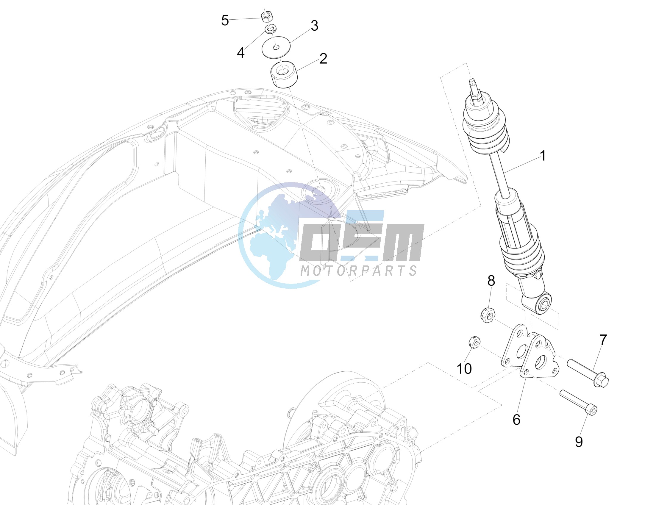 Rear suspension - Shock absorber/s