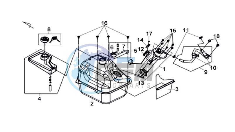 GAS TANK -  PETROL VALVE