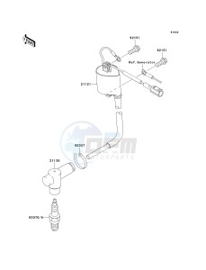 KX 100 A [KX100 MONSTER ENERGY] (A6F - A9FA) D7F drawing IGNITION SYSTEM