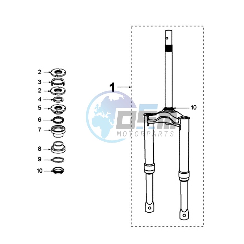 FRONT FORK / STEERINGHEAD