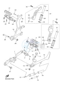 XVS950CR BOLT C-SPEC (B33N) drawing STAND & FOOTREST