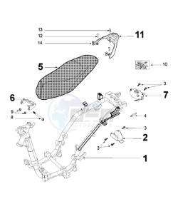 Tweet 125 VX drawing FRAME AND SADDLE