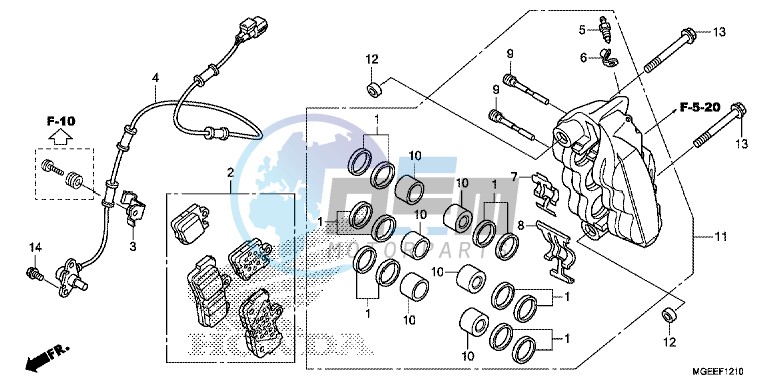 R. FRONT BRAKE CALIPER