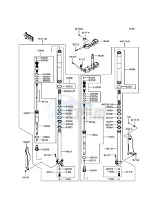 KLX450R KLX450AHF EU drawing Front Fork