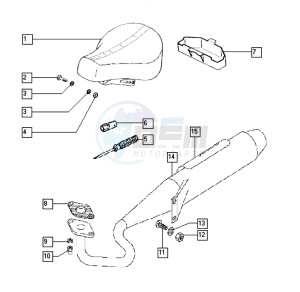 PACK-R_25-45kmh_K4-K7 50 K4-K7 drawing Seat-exhaust