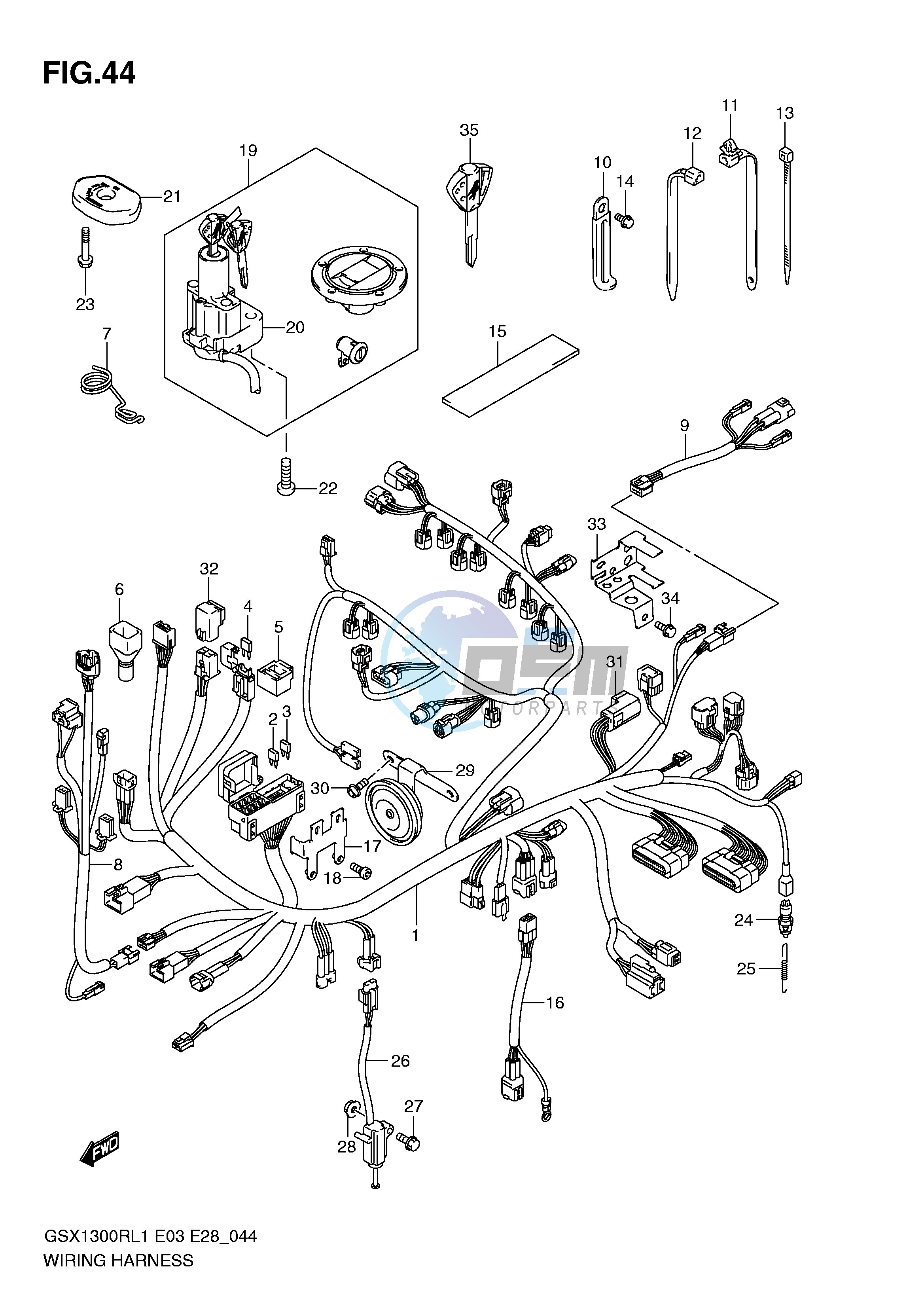 WIRING HARNESS (GSX1300RL1 E33)