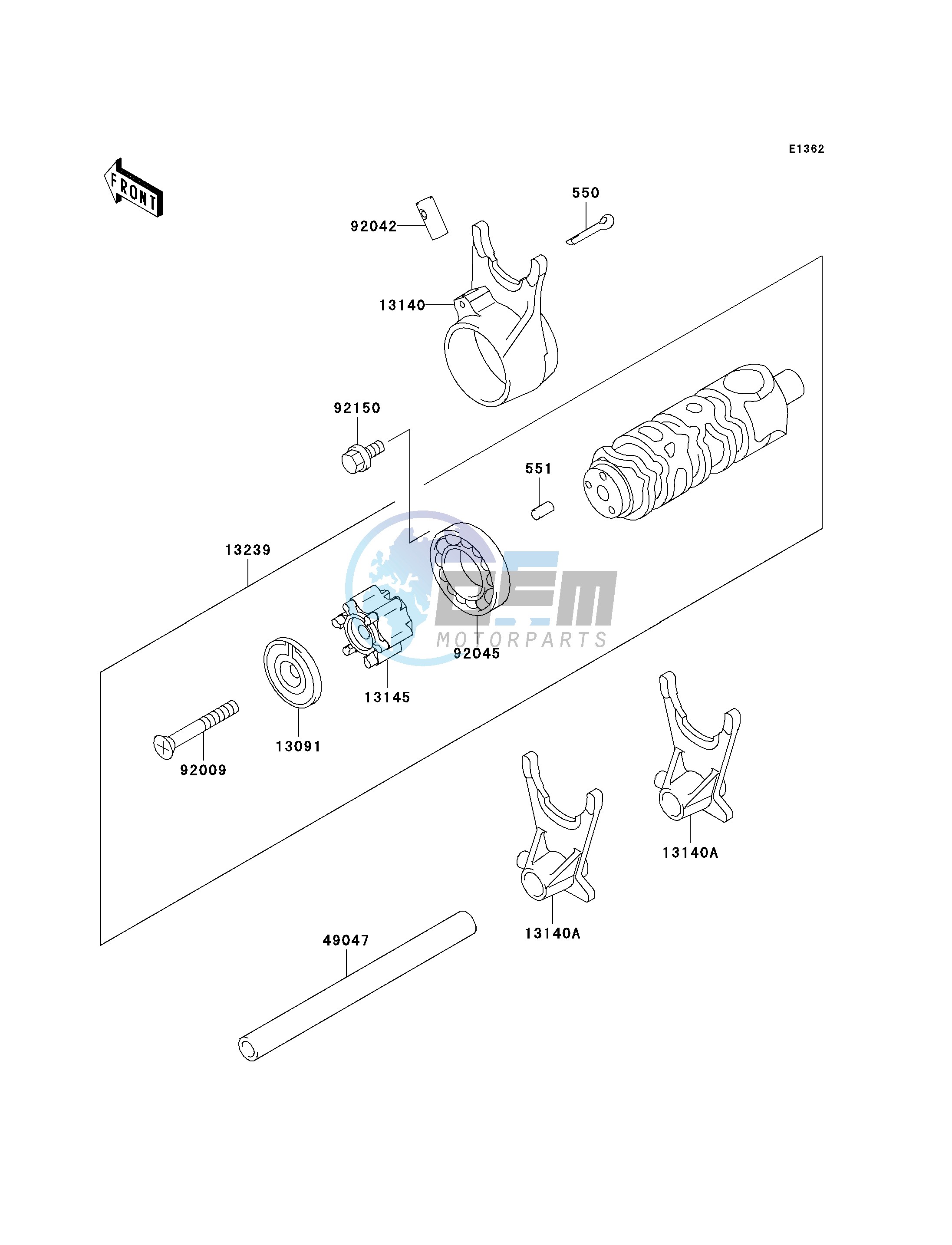 GEAR CHANGE DRUM_SHIFT FORK-- S- -