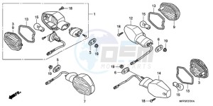 CB1300SA9 France - (F / ABS BCT CMF MME TWO) drawing WINKER (CB1300S/CB1300SA)