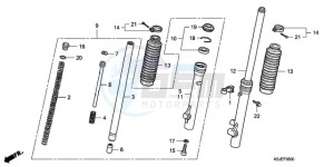 CRF100F9 Australia - (U) drawing FRONT FORK