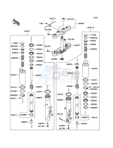 VN1700_VOYAGER_CUSTOM_ABS VN1700KBF GB XX (EU ME A(FRICA) drawing Front Fork