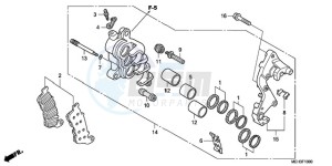 NSA700A9 France - (F / CMF MME) drawing R. FRONT BRAKE CALIPER