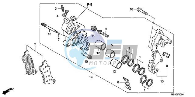 R. FRONT BRAKE CALIPER