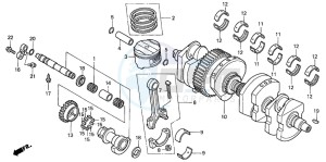 CB1300F CB1300SUPER FOUR drawing CRANKSHAFT/PISTON