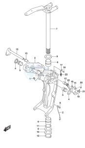 DF 300AP drawing Swivel Bracket w/Transom (X or XX)