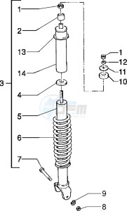 Zip 95 drawing Rear Shock absorber