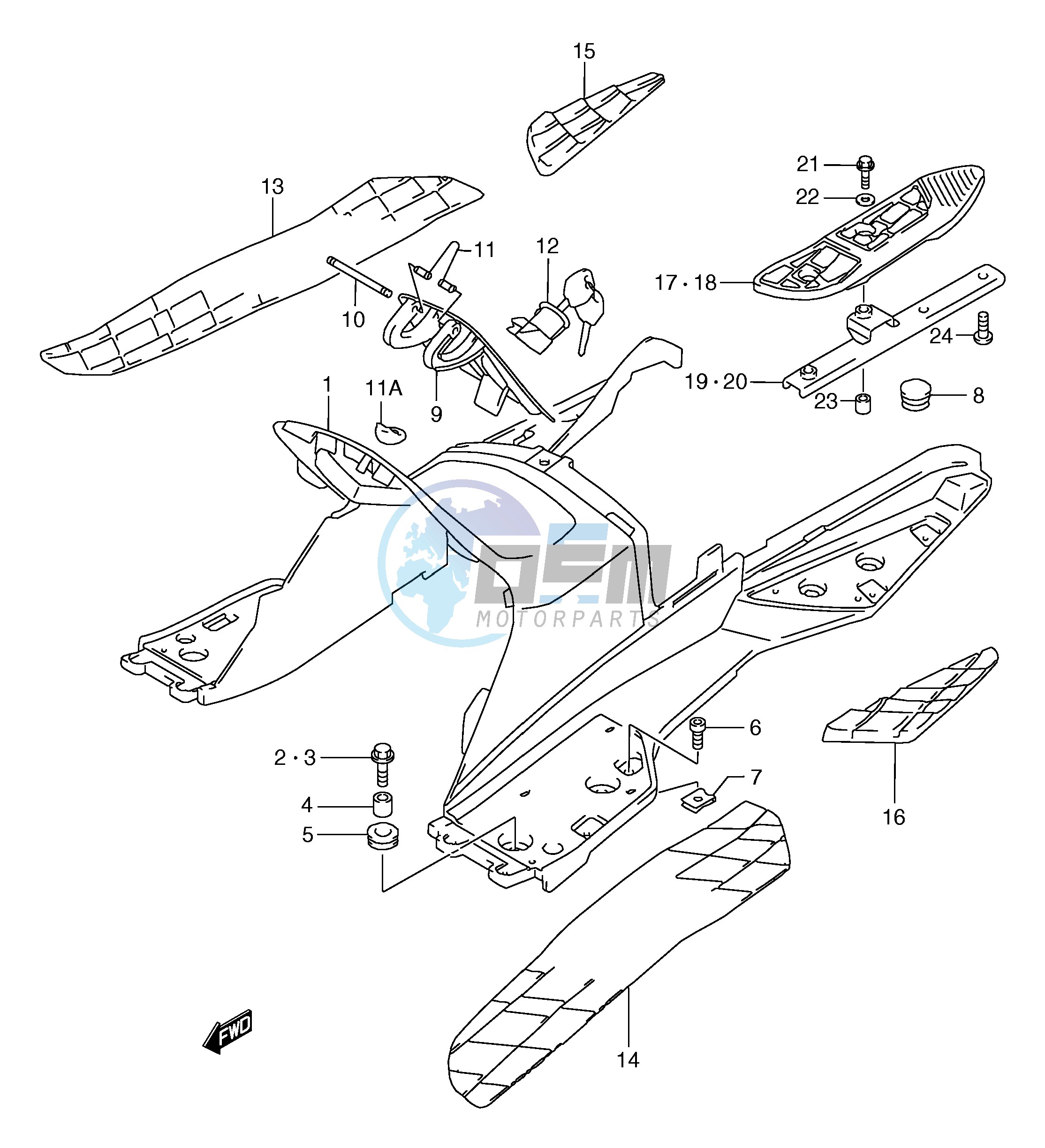 REAR LEG SHIELD (MODEL W X)