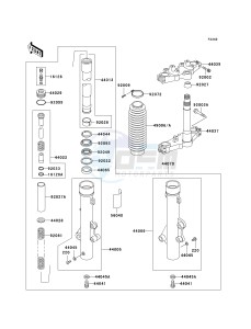 KL 250 D [KLR250] (D15-D19) [KLR250] drawing FRONT FORK