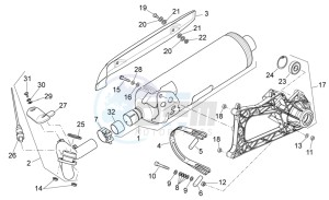 Scarabeo 400-492-500 Light drawing Exhaust unit