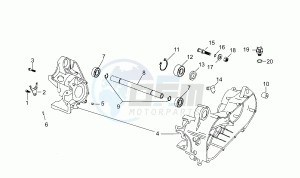 SR 50 1994-1996 Horizontal cil drawing Crankcase