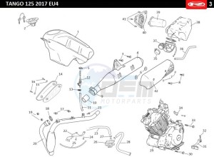 TANGO-125-E4-BLACK drawing TANK-EXHAUST-COMPLET ENGINE