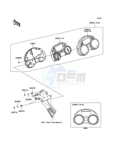 ZZR1400_ABS ZX1400FCF FR GB XX (EU ME A(FRICA) drawing Meter(s)