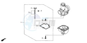 CR80R drawing CARBURETOR OPTIONAL PARTS KIT