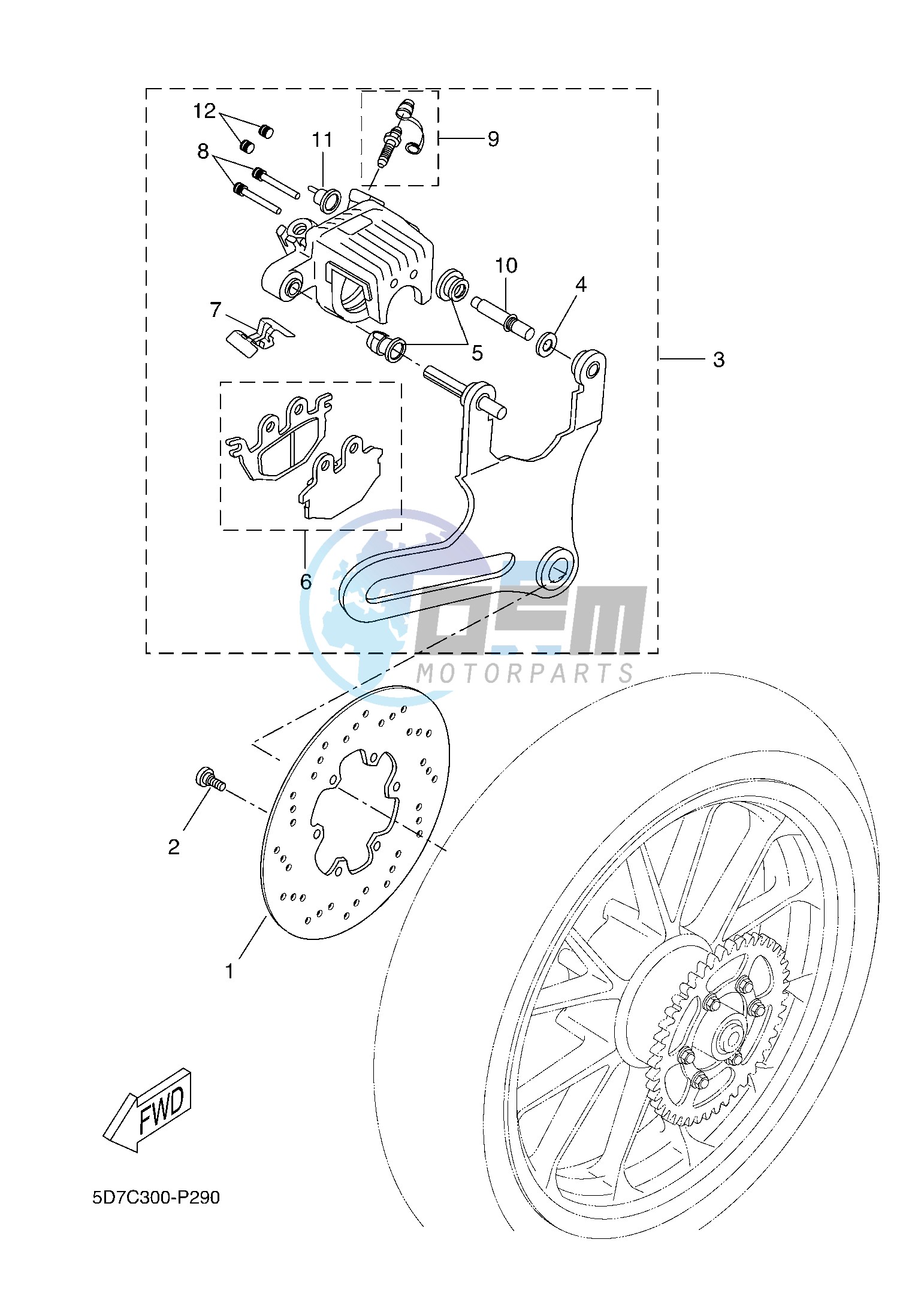 REAR BRAKE CALIPER