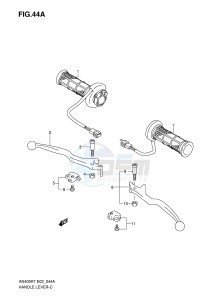 AN400 (E2) Burgman drawing HANDLE LEVER (AN400Z ZA)