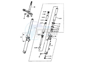 XJ S DIVERSION 600 drawing FRONT FORK MY97