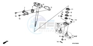 TRX500FM9 Australia - (U) drawing STEERING SHAFT