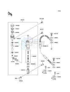 KX85 / KX85 II KX85B7F EU drawing Rear Master Cylinder