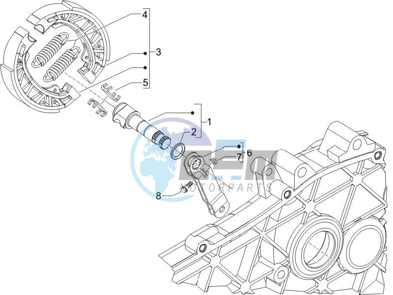 Rear brake - Brake jaw