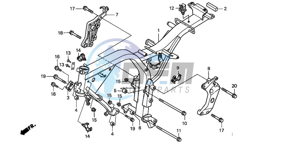 FRAME BODY (CB600F2/F22)