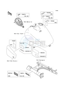 VN 1500 B [VULCAN 88 SE] (B1-B3) N8FA drawing LABELS