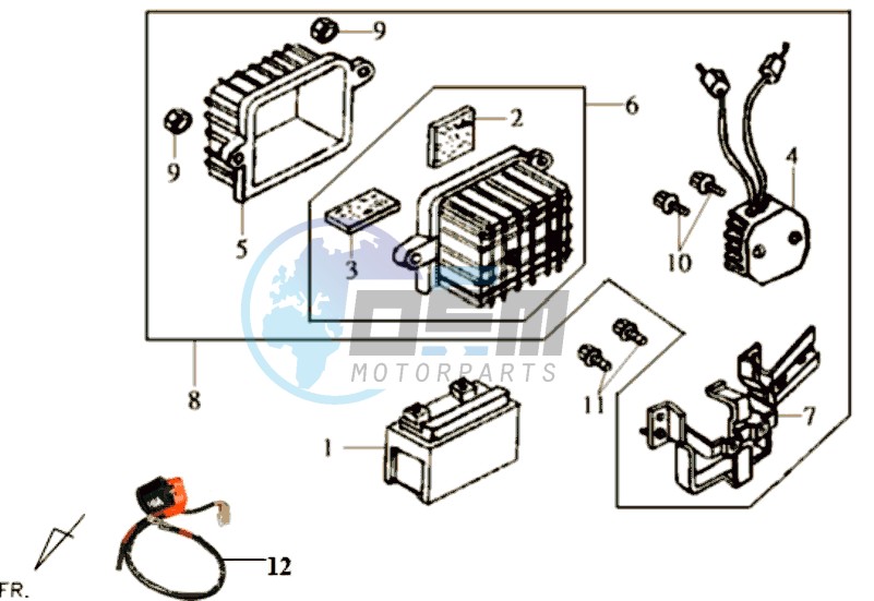 BATTERY - BATTERY HOLDER