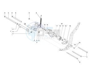 Liberty 125 4t Sport drawing Swinging arm