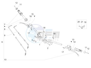 Medley 125 4T ie ABS (APAC) drawing Handlebars - Master cil.