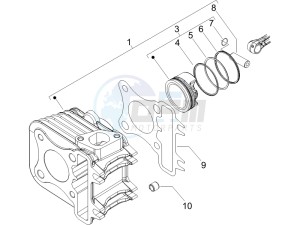 Liberty 50 4T PTT 2007-2012 (D) is drawing Cylinder-piston-wrist pin unit