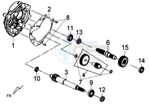 ORBIT II 50 drawing CRANKCASE - DRIVE SHAFT