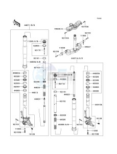 ZX 600 P [NINJA ZX-6R] (7F-8FA) P8FA drawing FRONT FORK