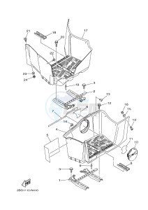 YFM700FWAD YFM700PE GRIZZLY 700 EPS (2BG3 2BG4) drawing STAND & FOOTREST