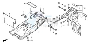 CBF1000S drawing REAR FENDER