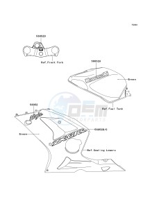 ZX 600 M [NINJA ZX-6RR] (M1) [NINJA ZX-6RR] drawing DECALS