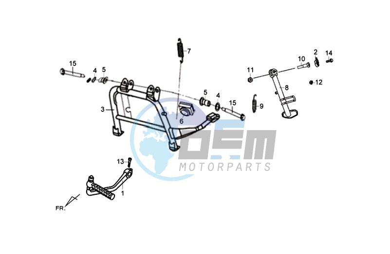 CENTRAL STAND -SIDE STAND- KICKSTARTER PEDAL