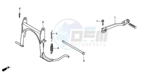 SFX50 drawing STAND/KICK STARTER ARM