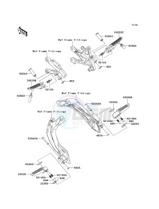 ZX 1000 D [NINJA ZX-10R] (D6F-D7FA) D6F drawing FOOTRESTS