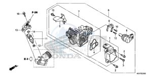 SH125D SH125i UK - (E) drawing THROTTLE BODY/ FUEL INJECTOR