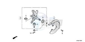 TRX420TMB TRX420 ED drawing FRONT KNUCKLE (2WD)