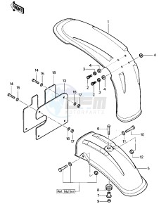 KDX 400 A [KDX400] (A1-A2) [KDX400] drawing FENDERS