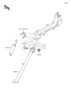 KLX110 KLX110CJF EU drawing Stand(s)